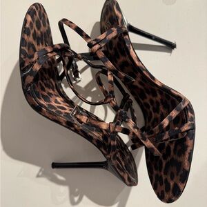 Zara Brown and Black Velvet Heels